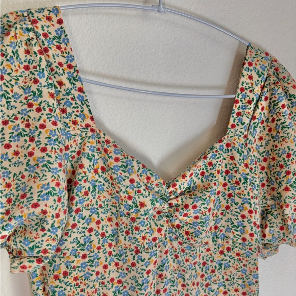 Urban Outfitters Daisy Street Floral puff sleeve Mini Dress - Picture 3 of 5